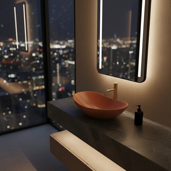 Umivalnik Rea Royal Olive Cinnamon countertop