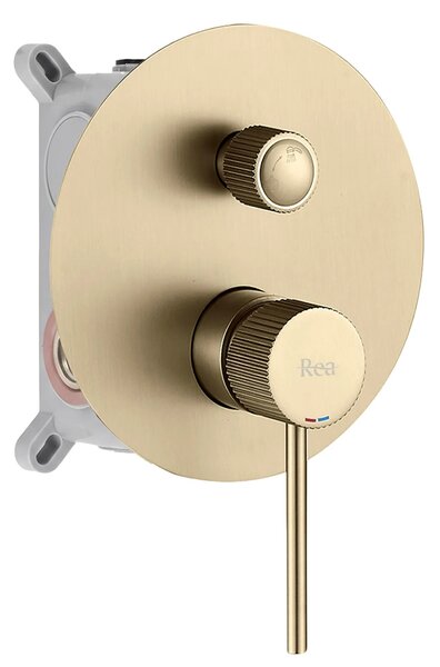 Komplet za tuširanje za vgradnjo Rea Lungo Stripe Gold Brush + BOX