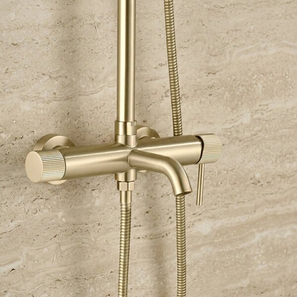 Komplet za prhanje Rea Lungo Stripe Brush Gold