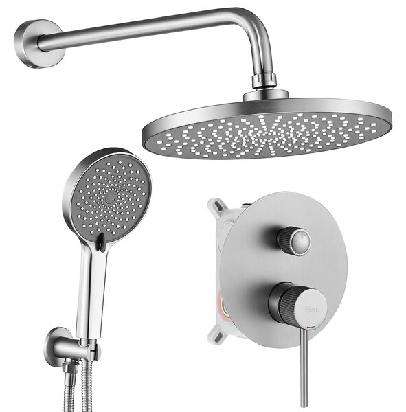 Komplet za tuširanje za vgradnjo Rea Lungo Stripe Nickel Brush + BOX