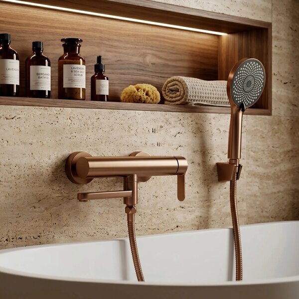Armatura za kad Rea Arcos Brushed Copper