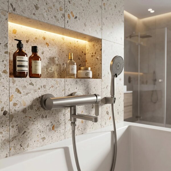 Armatura za kad Rea Arcos Brushed Nickel