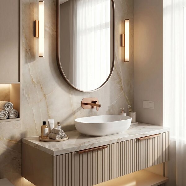 REA Arcos Brush Copper Skrita armatura za umivalnik