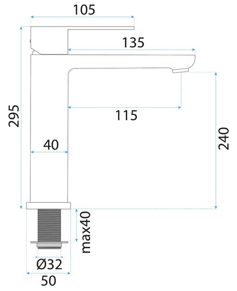 Kopalniški mešalnik Rea Logan Brush Nickel
