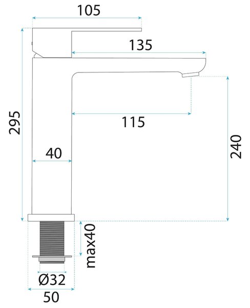 Kopalniški mešalnik Rea Logan Brush Nickel