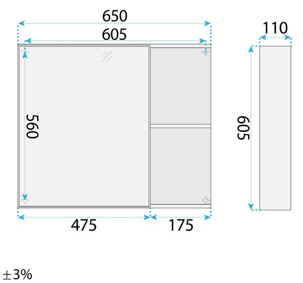 Komplet kopalniškega pohištva z umivalnikom Gama T25023 BXM 70CM