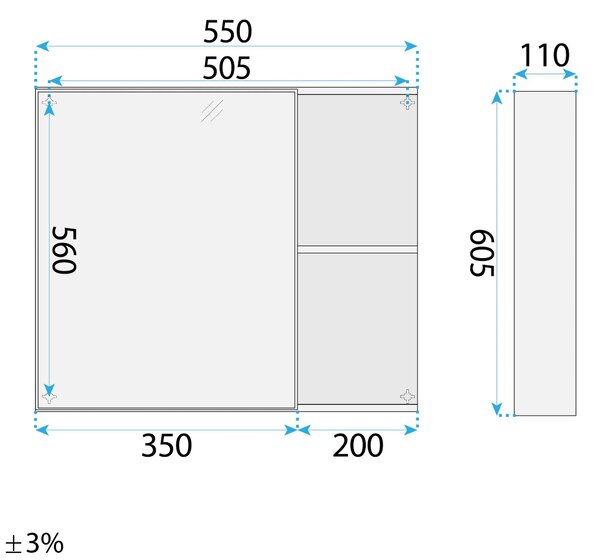 Komplet kopalniškega pohištva z umivalnikom Gama T25023 HHL 60CM