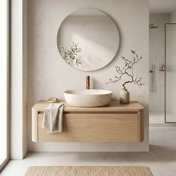 Umivalnik REA Amelia Travertine Classic 48