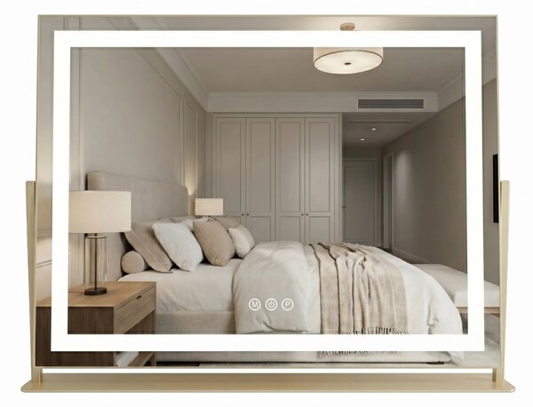 Stensko ogledalo LED STUDIO L.Gold 58x45