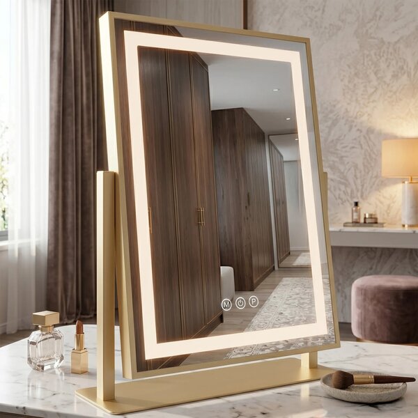 Stensko ogledalo LED LUMI L.Gold 30x40cm