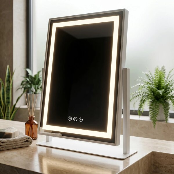 Stensko ogledalo LED LUMI White 30x40cm