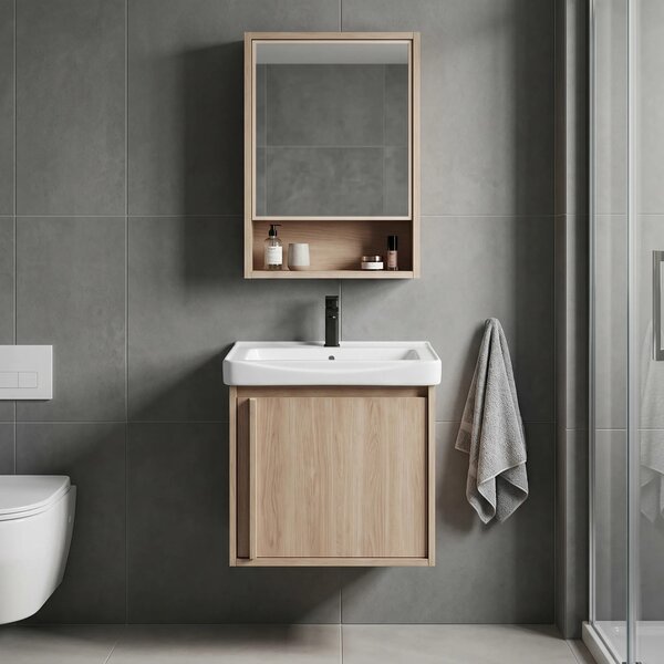 Komplet kopalniškega pohištva z umivalnikom Gama T25023 BXM 50CM