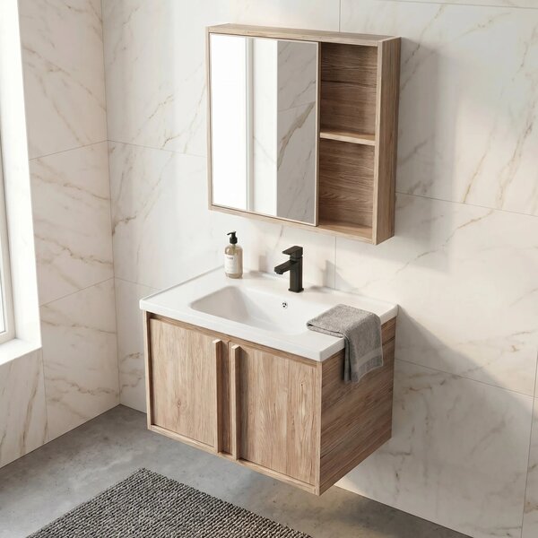 Komplet kopalniškega pohištva z umivalnikom Gama T25023 QHM 60CM