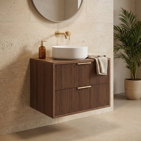 Kopalniška omarica pod umivalnikom Rea Mono 60cm Brown
