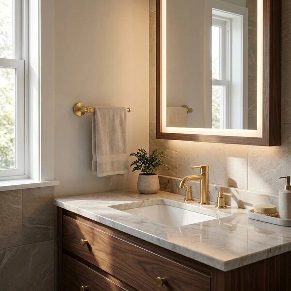 Kopalniški obešalnik 29106 Riwon Brush Gold