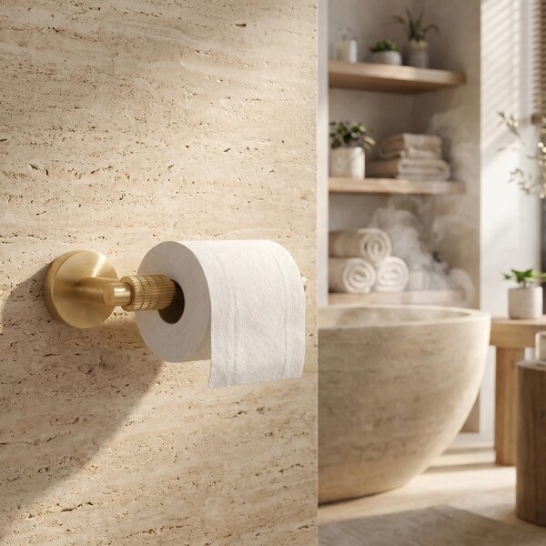 Držalo za toaletni papir 29105 Riwon Brush Gold