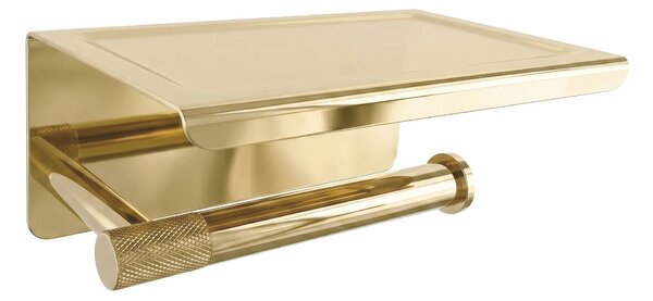 Držalo za toaletni papir s polico 6613 Modern Gold