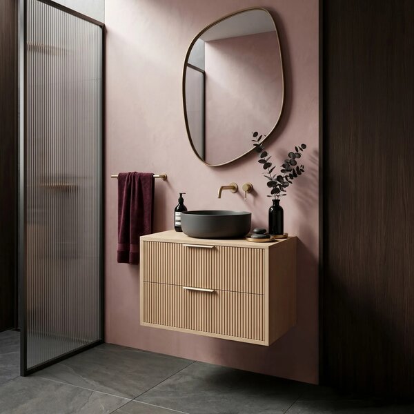 Kopalniška omarica pod umivalnikom Rea Mono 60cm Beige