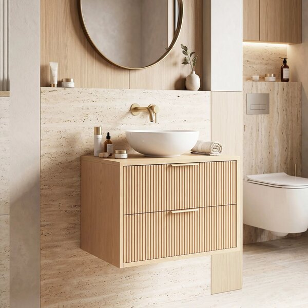 Kopalniška omarica pod umivalnikom Rea Mono 60cm Beige