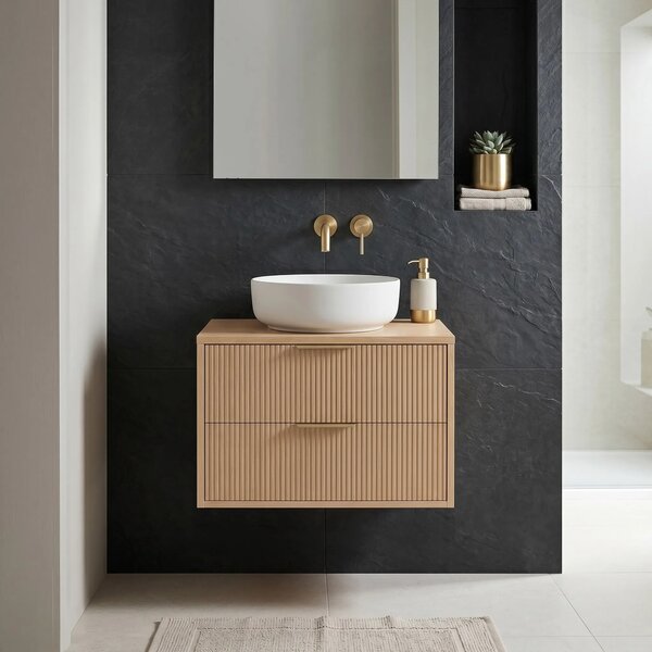 Kopalniška omarica pod umivalnikom Rea Mono 60cm Beige