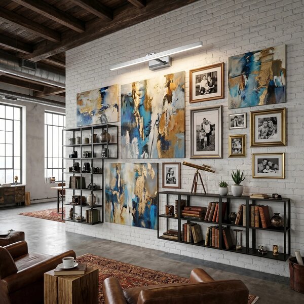 Kopalniška stenska LED svetilka APP1859-1W 80 cm Chrome