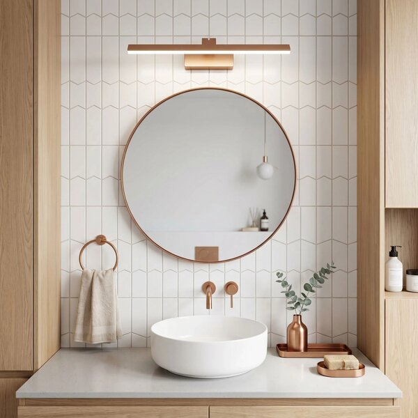 Kopalniška stenska LED svetilka SWE013-1W 43cm BRUSH COPPER