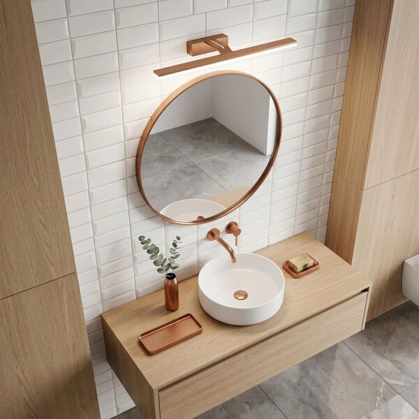 Kopalniška stenska LED svetilka SWE013-1W 43cm BRUSH COPPER
