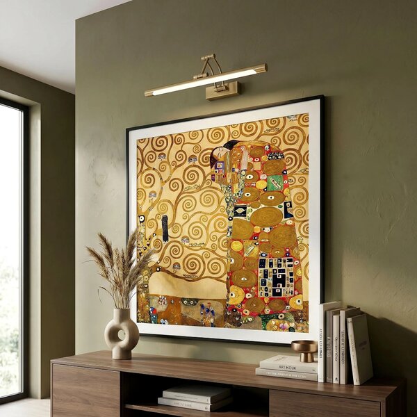 Kopalniška stenska LED svetilka SWE022-1W 42cm Brush Gold