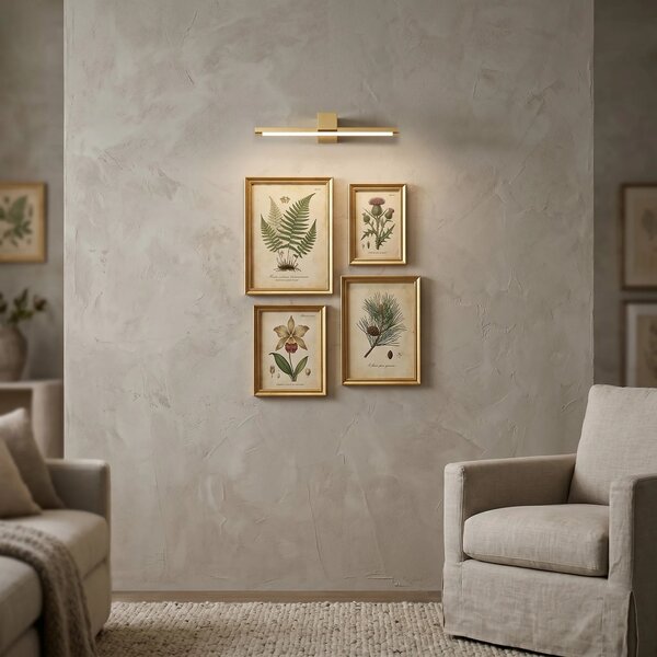 Kopalniška stenska LED svetilka SWE043-1W 40cm GOLD