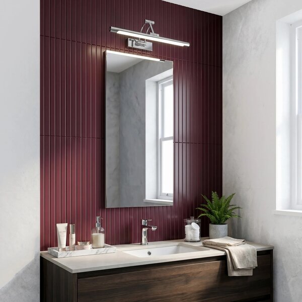 Kopalniška stenska LED svetilka SWE016-1W 42cm Chrome