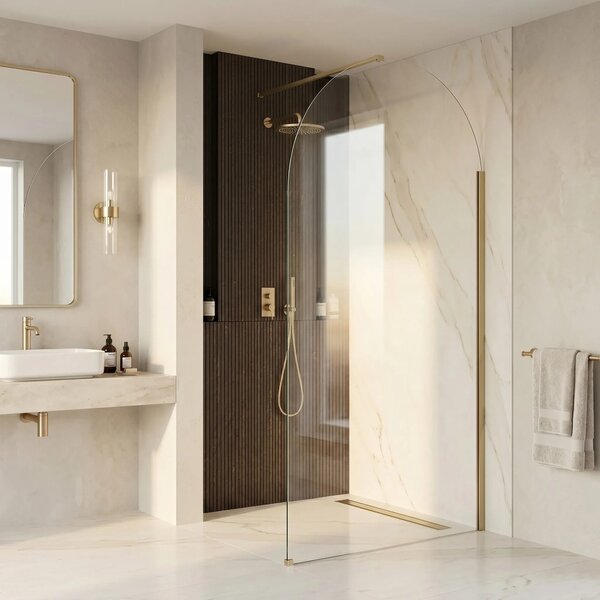 Stena za prhanje Rea Heaven Brush Gold 90
