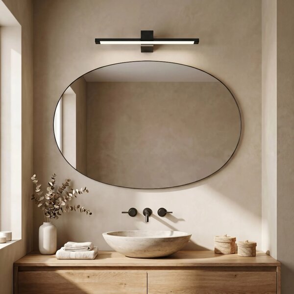 Kopalniška stenska LED svetilka SWE050-1W 60 cm Black