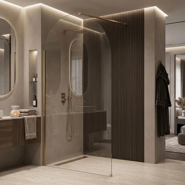 Stena za prhanje Rea Heaven Brush Gold 110