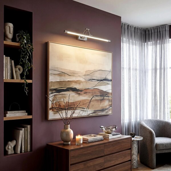 Kopalniška stenska LED svetilka SWE017-1W 60cm Chrome