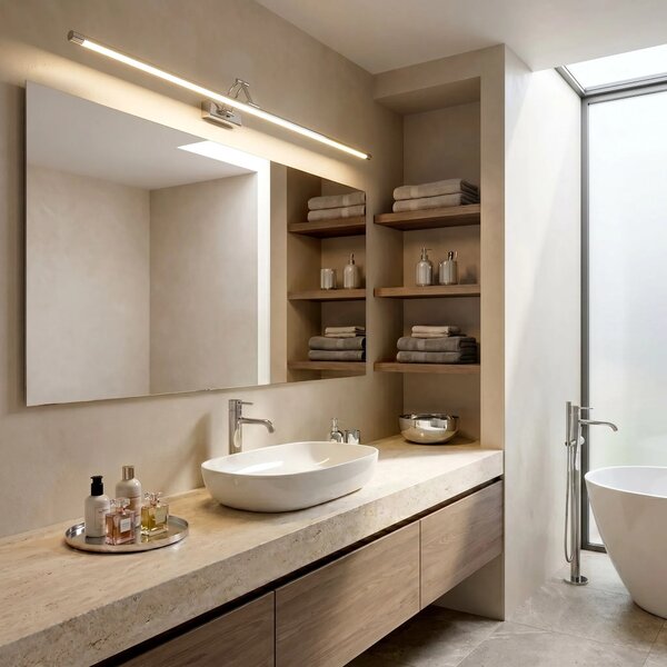 Kopalniška stenska LED svetilka SWE018-1W 80cm Chrome