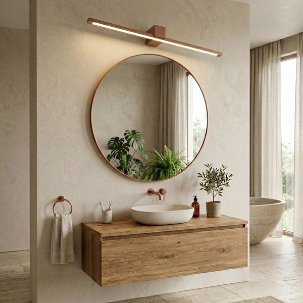 Kopalniška stenska LED svetilka SWE054-1W 80 cm COPPER BRUSH