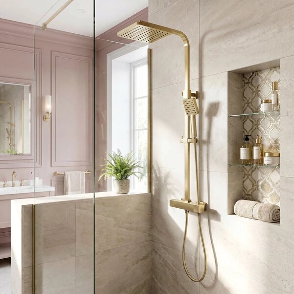 Komplet za prhanje Rea Atrium Brush Gold