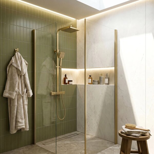 Komplet za prhanje Rea Atrium Brush Gold