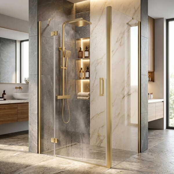 Komplet za prhanje Rea Atrium Brush Gold
