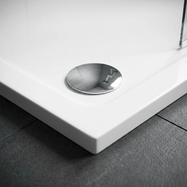 Tuš pladenj Rea Belmond White 80x80 Chrome
