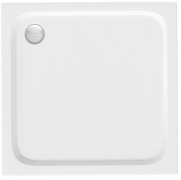 Tuš pladenj Rea Belmond White 80x80 Chrome
