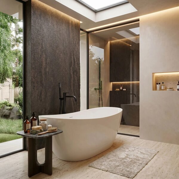 Samostoječa mešalna pipa Rea Clif Black
