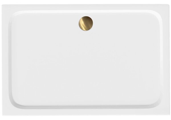 Tuš pladenj Rea Belmond White 80x100 Brush Gold