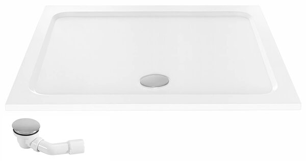 Tuš pladenj Rea Belmond White 80x100 Chrome