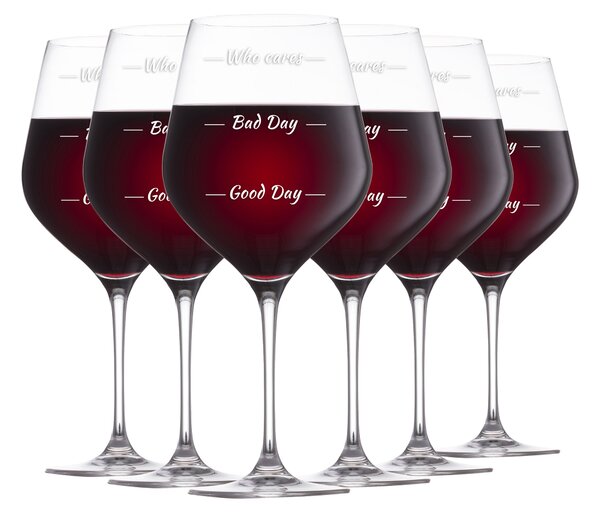 Set 6 velikih kozarcev za vino Who Cares - 860 ml - Baby shower - Za 30 let