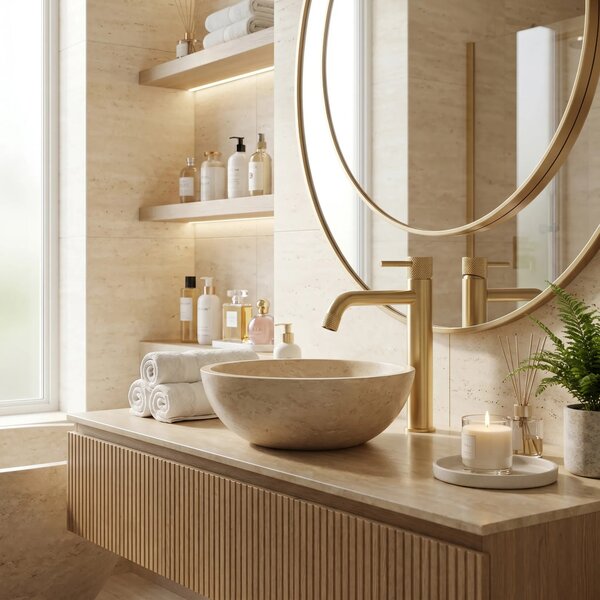 Rea Venti Brush Gold Visoka armatura za umivalnik