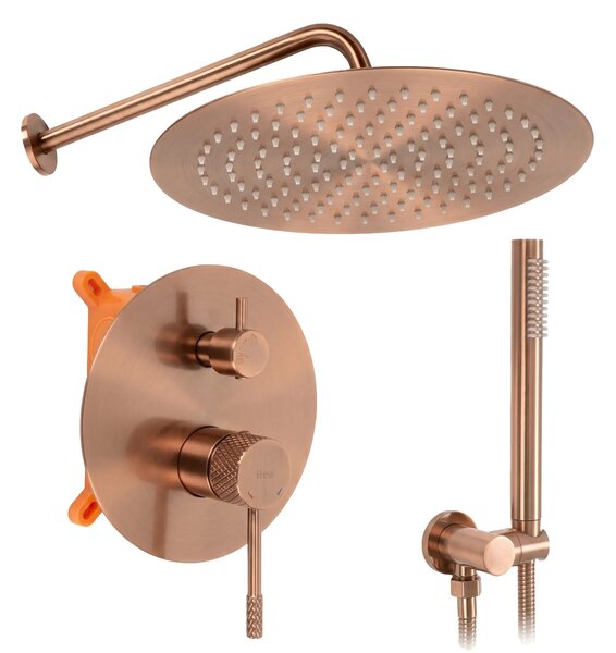 Komplet za tuširanje za vgradnjo Rea Venti Brush Copper + BOX