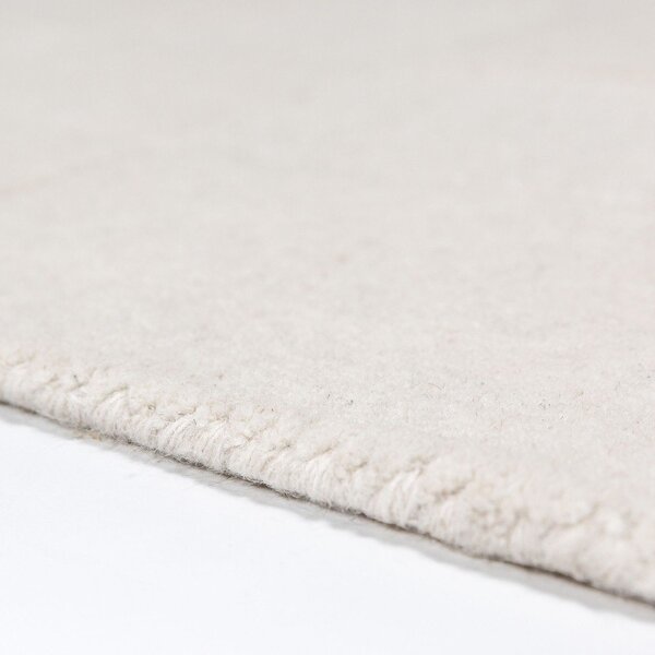 Slonokoščen ročno tkan volnen tekač 60x230 cm Checkerboard – Flair Rugs