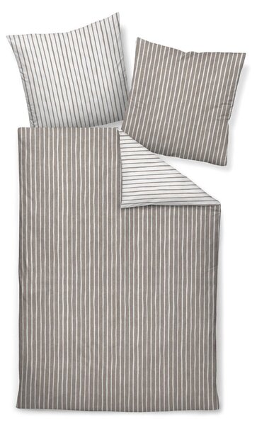 POSTELJNINA 135/200 cm bombažni flanel rjava