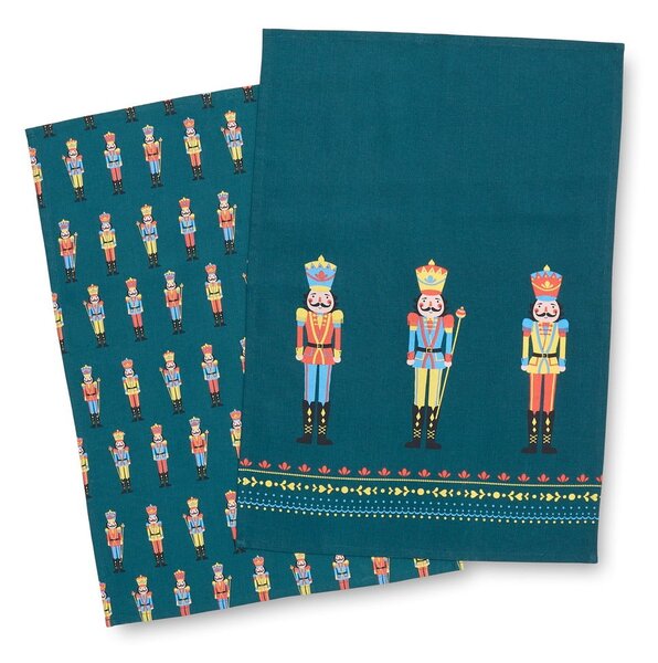 Bombažne kuhinjske krpe z božičnim motivom v kompletu 4 ks 50x70 cm Nutcracker – Catherine Lansfield